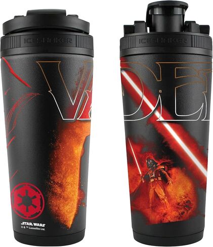 WinCraft 26oz 4D الفولاذ المقاوم للصدأ Ice Shaker Star Wars Original Trilogy Vader Fire in Saudi Arabia