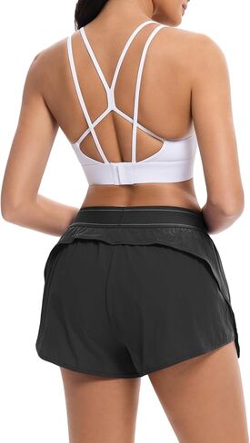 Women’s Athletic Shorts 2.5 Inch High Waisted Running Shorts Match Point Workout Gym Active Tennis Shorts in Kuwait