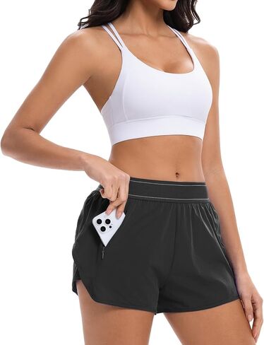 Women’s Athletic Shorts 2.5 Inch High Waisted Running Shorts Match Point Workout Gym Active Tennis Shorts in Kuwait