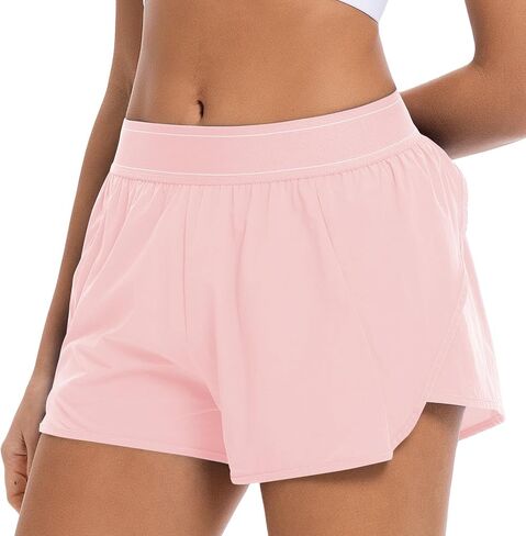 Women’s Athletic Shorts 2.5 Inch High Waisted Running Shorts Match Point Workout Gym Active Tennis Shorts in Kuwait
