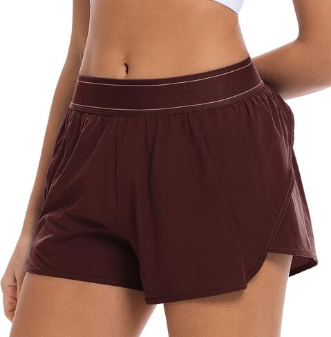 Women’s Athletic Shorts 2.5 Inch High Waisted Running Shorts Match Point Workout Gym Active Tennis Shorts in Kuwait