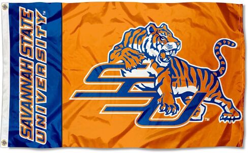 Savannah State Tigers SSU University Large College Flag in Saudi Arabia