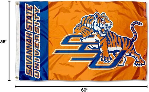Savannah State Tigers SSU University Large College Flag in Saudi Arabia