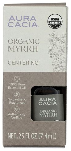 AURA CACIA Organic Myrrh Essential Oil, 0.25 FZ in Saudi Arabia