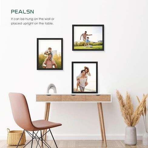 PEALSN 8x10 Picture Frame Set of 15, Wall Gallery Photo Frames for Wall Mounting or Tabletop Display, Black in Kuwait