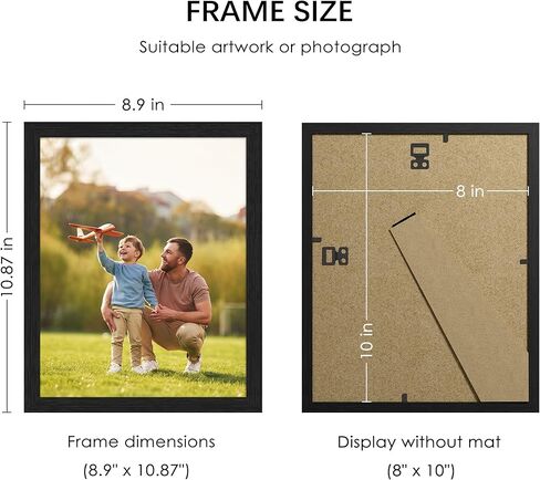 PEALSN 8x10 Picture Frame Set of 15, Wall Gallery Photo Frames for Wall Mounting or Tabletop Display, Black in Kuwait