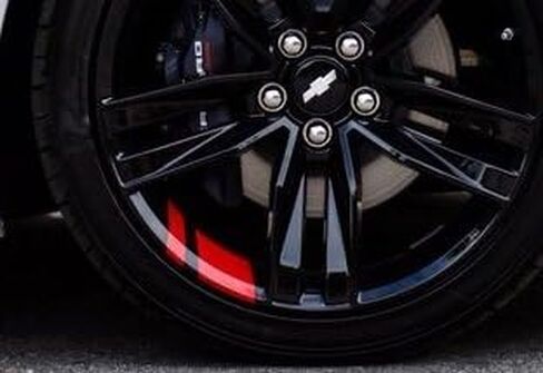 Redline Wheel Decals Hash Stripe Stickers Fits 18" 20" Wheels for Camaro Silverado Corvette Colorado Traverse Malibu Cruze Equinox Trax Select Color: (Gloss Red, 20" Wheel) in Saudi Arabia