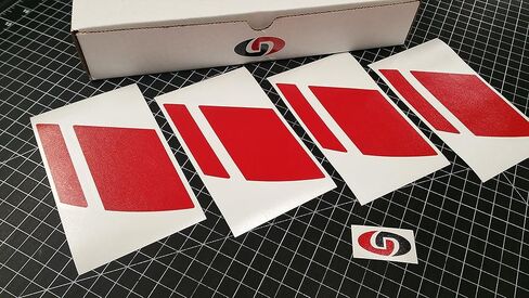 Redline Wheel Decals Hash Stripe Stickers Fits 18" 20" Wheels for Camaro Silverado Corvette Colorado Traverse Malibu Cruze Equinox Trax Select Color: (Gloss Red, 20" Wheel) in Saudi Arabia