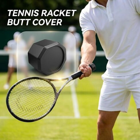 Tennis Racket Butt Cover, 2-Pack Silicone End Cap for Vibration Reduction ¨C Compatible with Tennis, Racquetball, and Squash Rackets (B0CCYPQ8F8) in Kuwait