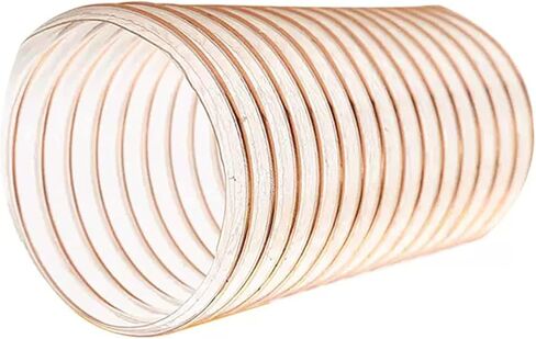PVC Steel Wire Flexible Hose Copper Plated PU Polyurethane Air Duct Multiple Sizes 0.63mm Wall Thickness 1 Meter Length(70X0.63 Mm) in Saudi Arabia