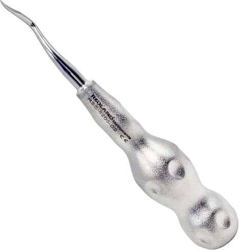 مصعد اختيار طرف الجذر من هايبرينك للأسنان – مقبض ذو قبضة ماسية فضية، نوع دويل، أداة الاستخلاص الجراحي هايدبرينك 2 in Kuwait