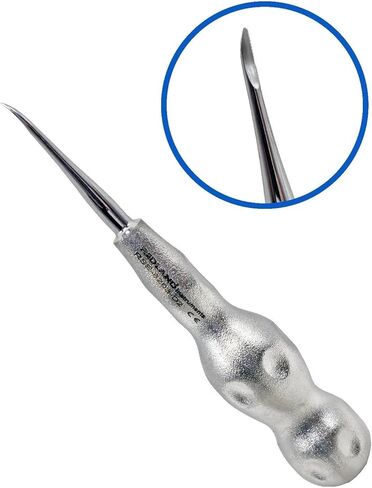 مصعد اختيار طرف الجذر من هايبرينك للأسنان – مقبض ذو قبضة ماسية فضية، نوع دويل، أداة الاستخلاص الجراحي هايدبرينك 2 in Kuwait