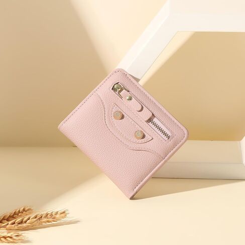 LEEXTON Small Women Wallet Leather RFID Blocking Card Holder Bifold Compact Wallets with ID Window and Zipper Coin Pocket in Kuwait