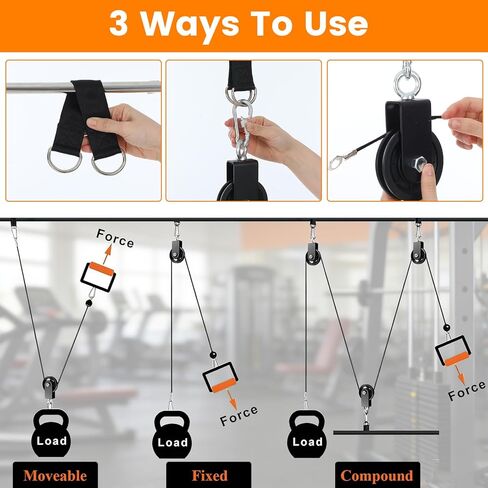 4 عبوات من عجلات بكرة الكابلات الصامتة - نظام بكرة الصالة الرياضية عالي التحمل 90 مم مع دوران 360 درجة، محامل من الفولاذ المقاوم للصدأ وتصميم قابل للفصل من أجل سحب LAT للأسفل، معدات الصالة الرياضية المنزلية والاستبدال in Kuwait