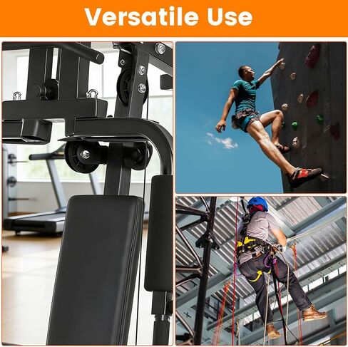 4 عبوات من عجلات بكرة الكابلات الصامتة - نظام بكرة الصالة الرياضية عالي التحمل 90 مم مع دوران 360 درجة، محامل من الفولاذ المقاوم للصدأ وتصميم قابل للفصل من أجل سحب LAT للأسفل، معدات الصالة الرياضية المنزلية والاستبدال in Kuwait