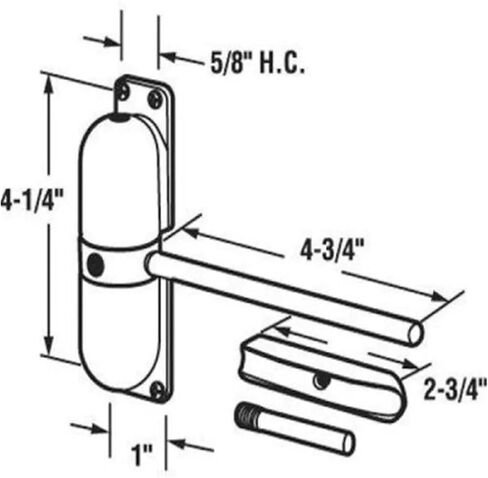 White Spring Door Closer Zinc Alloy Adjustable Surface Mount in Saudi Arabia