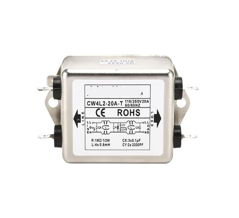 CW4L2-3A/6A/10A/15A/20A-T المكونات في مرشح ثنائي القطب مرشح الطاقة مرحلة واحدة التيار المتناوب المضادة للتدخل 220 فولت (CW4L2-20A-T) in Saudi Arabia