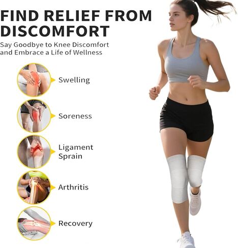 Bamboo Knee Sleeve for Knee Pain - One Pair Compression Bamboo Knee Sleeves for Women Knee Pain Knee Sleeves Plus Size (Gray, X-Large) in Saudi Arabia