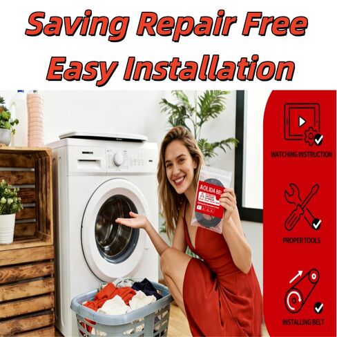استبدال حزام طبل المجفف GE WE12M29 WE03X29897 لـ WE12M22، 137292700، WE120122، WE12M0022، AP4565702، PS3408299، 134163500 متوافق مع GE/Hotpoint (طول 89-1/2 بوصة تقريبًا) in Kuwait