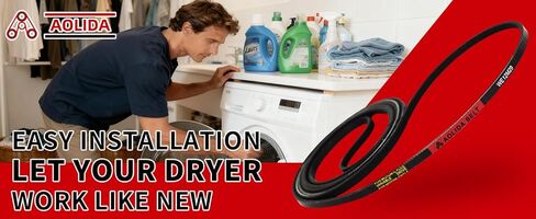 استبدال حزام طبل المجفف GE WE12M29 WE03X29897 لـ WE12M22، 137292700، WE120122، WE12M0022، AP4565702، PS3408299، 134163500 متوافق مع GE/Hotpoint (طول 89-1/2 بوصة تقريبًا) in Kuwait