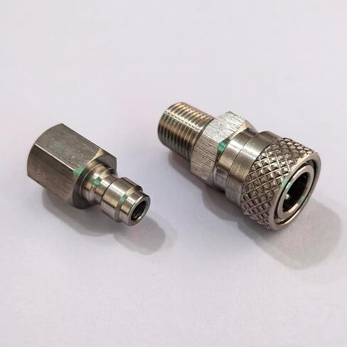 الفولاذ المقاوم للصدأ 8 مللي متر قطع الاتصال السريع مجموعة محول 1/8 NPT الموضوع ، ذكر أنثى QD ل Airsoft PCP الألوان الغوص in Kuwait