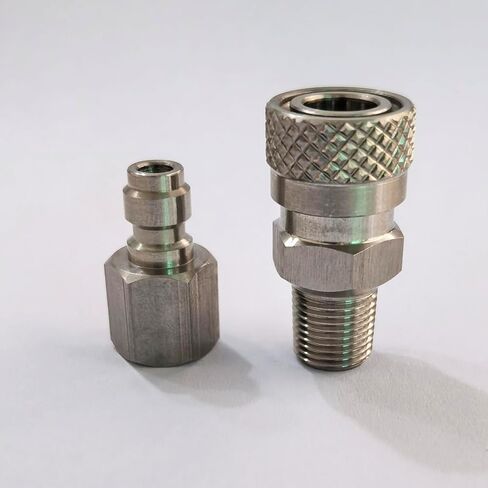 الفولاذ المقاوم للصدأ 8 مللي متر قطع الاتصال السريع مجموعة محول 1/8 NPT الموضوع ، ذكر أنثى QD ل Airsoft PCP الألوان الغوص in Kuwait