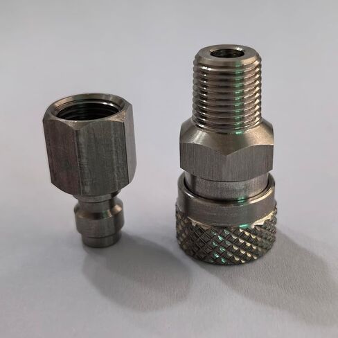 الفولاذ المقاوم للصدأ 8 مللي متر قطع الاتصال السريع مجموعة محول 1/8 NPT الموضوع ، ذكر أنثى QD ل Airsoft PCP الألوان الغوص in Kuwait