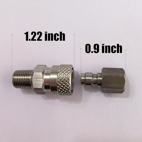 الفولاذ المقاوم للصدأ 8 مللي متر قطع الاتصال السريع مجموعة محول 1/8 NPT الموضوع ، ذكر أنثى QD ل Airsoft PCP الألوان الغوص in Kuwait