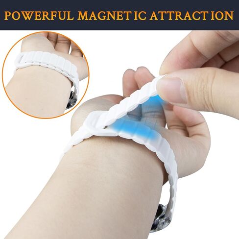 SOULWIT Wristband for Plaud NotePin AI Voice Recorder, Adjustable 5.9"–9.44", Comfortable Silicone Wrist Band Strap Accessory with Magnetic Closure - White in Saudi Arabia