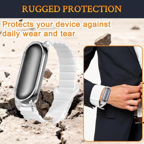 SOULWIT Wristband for Plaud NotePin AI Voice Recorder, Adjustable 5.9"–9.44", Comfortable Silicone Wrist Band Strap Accessory with Magnetic Closure - White in Saudi Arabia