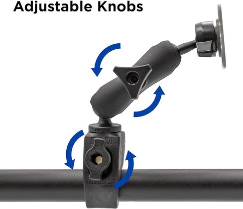 Pivot - Claw Mount - Clamp Clamp Tough Clamp - حامل جهاز الطيران الثقيل - يناسب الأسطح المستديرة والمربعة والمسطحة (1 "-1.875") - أجهزة مركب عالي القوة وغير القابل للصدأ - ذراع ممتدة in Kuwait