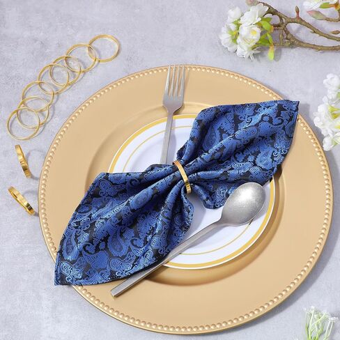 100 Pcs Gold Napkin Rings Bulk, Elegant Gold Napkin Rings, Servilleteros para Mesas for Weddings, Parties, Dinners in Saudi Arabia