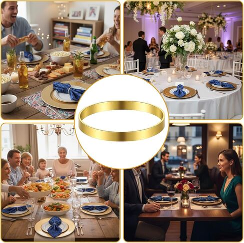 100 Pcs Gold Napkin Rings Bulk, Elegant Gold Napkin Rings, Servilleteros para Mesas for Weddings, Parties, Dinners in Saudi Arabia