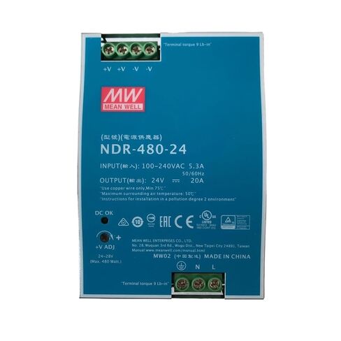 NDR-480-48 480W Single Output Industrial DIN Rail NDR-480 48V 10A in Kuwait
