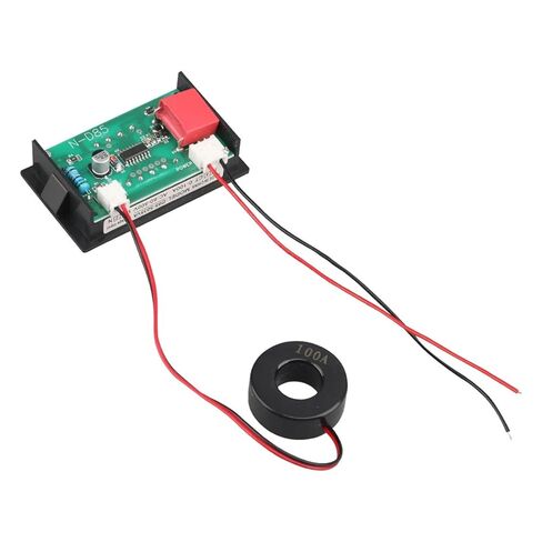 AC 60V-500V 100A LED Digital 2 Wire Voltage Amperage Tester Gauge with Current Transformer Red Green Display 1Pcs in Saudi Arabia