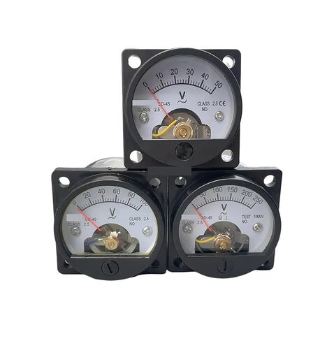 Voltmeter SO-45 AC 1V 2V 5V 10V 15V 20V 50V 100V 150V 200V 300V 500V Round Analog Dial Panel Meter Gauge Black 1Pcs(600V) in Saudi Arabia