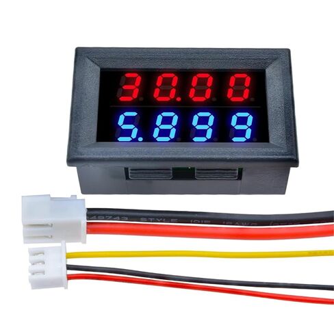 DC 0-200V 10A 0.28" Mini Digital Voltmeter Ammeter 4 Bit 5 Wires Voltage Current Meter Tester 1Pcs(100V 10A) in Saudi Arabia