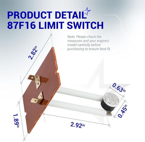 BlueStars 87F16 Furnace Primary Limit Switch up to 140°F - Compatible with Lennox furnaces - Replaces 87F16 87F1601 L140-30F 36T01B3 in Saudi Arabia