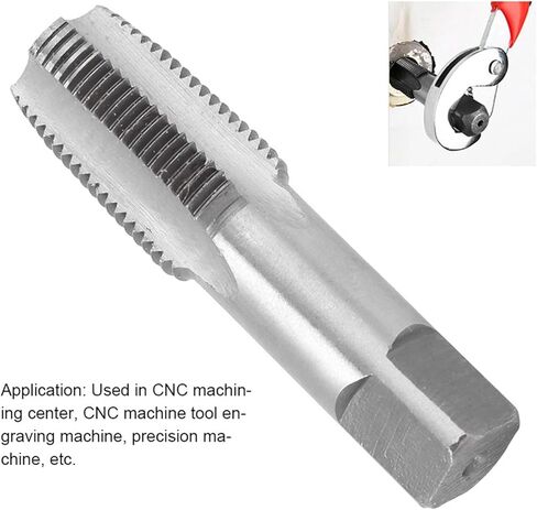 1/2 Inch High Hardness Steel Thread Tap for CNC Machining and Precision Machine Repair 22mm Thread 34mm Depth Silver Industrial Grade Tapping Tool in Saudi Arabia