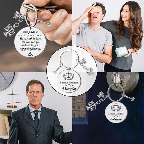 Lawyer Gifts Keychain for Women Men, Law School Graduation Gift Keyring, Remain Steadfast in Your Principles Key Ring in Saudi Arabia