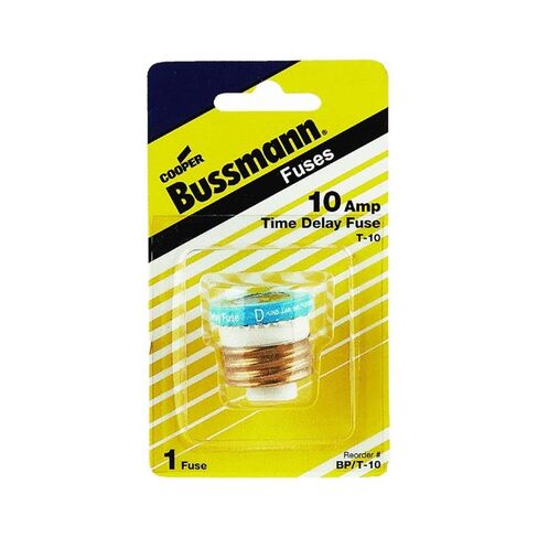 Cooper Bussmann BP/T-10 Type T Plug Fuse Time Delay Fusetron by Cooper Bussmann in Saudi Arabia