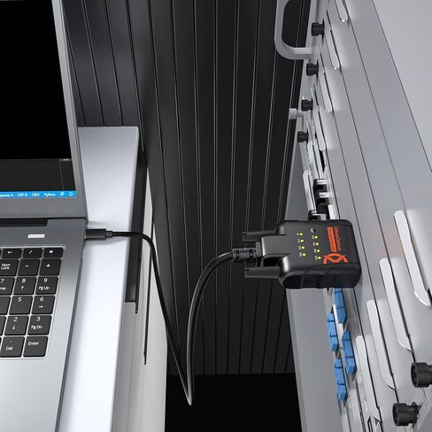 DriverGenius SerialGuardx USB-C إلى RS232/محول التسلسلي ، 9 × مصابيح مراقبة البيانات ، شرائح FTDI ، متوافقة مع Windows 11/MacOS 15/Linux-RS232-ESD9C in Kuwait