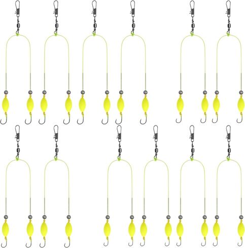 Carp Fishing Hooks Trap: 12pcs spring bait cage trap hooks with spring feeder carp fishing tackle in Kuwait