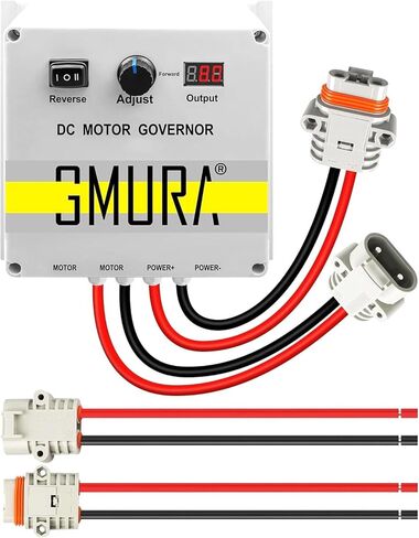 وحدة تحكم سرعة المحرك PWM المقاومة للماء من GMURA DC 12-24V 50A، مع عرض الجهد الكهربي ومقياس الجهد القابل للتعديل ومفتاح عكسي للفرامل الأمامية، لمحركات التصيد بوزن 55 رطل، ترقية الجيل الثاني in Kuwait