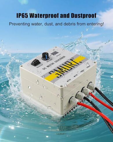 وحدة تحكم سرعة المحرك PWM المقاومة للماء من GMURA DC 12-24V 50A، مع عرض الجهد الكهربي ومقياس الجهد القابل للتعديل ومفتاح عكسي للفرامل الأمامية، لمحركات التصيد بوزن 55 رطل، ترقية الجيل الثاني in Kuwait