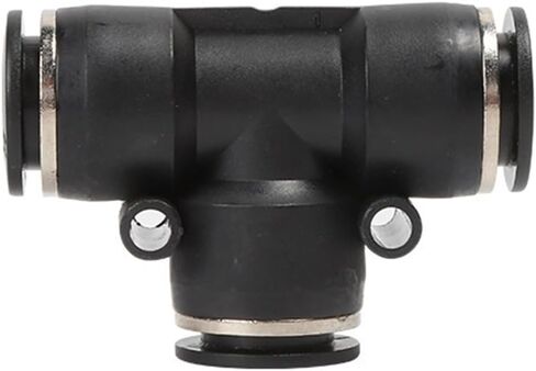 PEG10-8 Pneumatic Components Gas Pipe Joint Plastic Quick Insertion Connector PE-468T Tee Reducer 1Pcs(PE4*Black) in Saudi Arabia