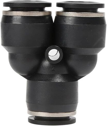 Y-type Gas Pipe Connector PY4 Three-way Reducing Quick Pneumatic Component 1Pcs(PY4*Black) in Saudi Arabia