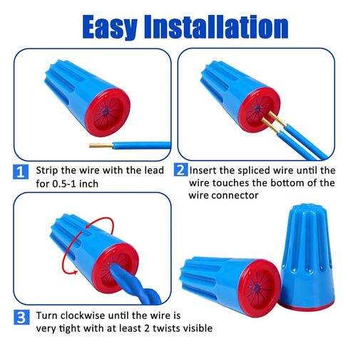 15 قطعة من موصلات الأسلاك الكهربائية المقاومة للماء 22AWG-14AWG، أغطية صواميل ملتوية كهربائية خارجية، موصل طرفي للكابل لإضاءة المناظر الطبيعية، وصمامات الري، وتركيب الأماكن الرطبة in Kuwait