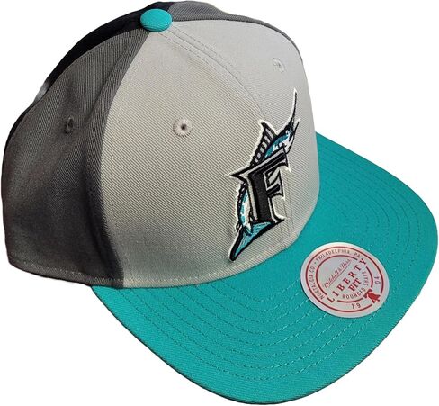 قبعة Mitchell & Ness Florida Marlins Triple Play Liberty Snapback - رمادي in Kuwait