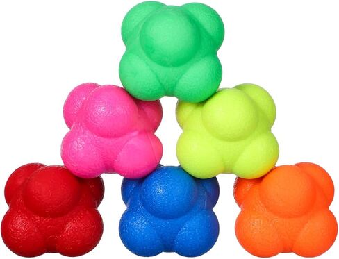 SEWACC 6 Pack Reaction Ball Set for Agility Training Hand Eye Coordination Reflex Workout Bounce Ball for Baseball Tennis Basketball Exercise in Saudi Arabia